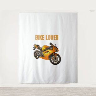 Fietsliefhebber Motorfiets T-shirt Sportieve mot Wandkleed