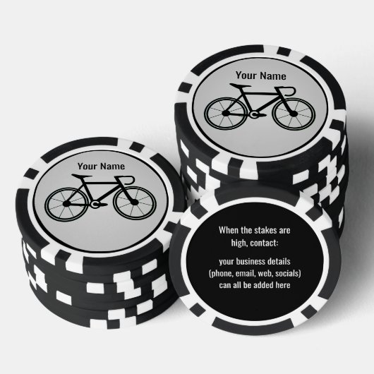 Fietsliefhebber of Fiets Business Promo Poker Chips (Opstapeling)