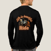 Fietsliefhebber T-shirt - Life is Beautiful Ride (Achterkant volledig)