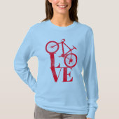 ♥ Fietsliefhebbers. Love Bike ♥ met lange mouwen T-shirt (Voorkant)