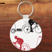 Fietslijst met aanhangwagen sleutelhanger (Voorkant)