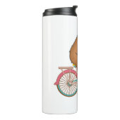 Fietsluiaard - een Schattigee luiaard rijden op ee Thermosbeker (Gedraaid links)