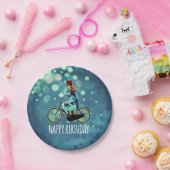  fietsmeisje - Birthday Papieren Bordje (Feest)