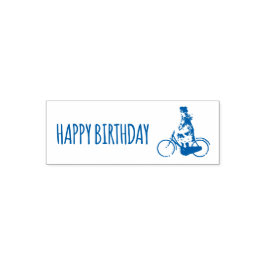  fietsmeisje - Birthday Zelfinktende Stempel