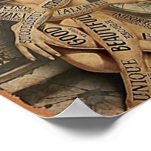  fietsmeisje poster (Hoek)