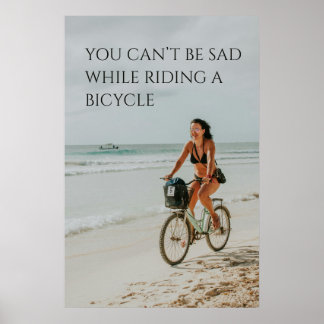 Fietsmotivatie - Beach Bike Ride, Poster