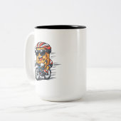 Fietsonderbreking Tweekleurige Koffiemok (Voorkant links)