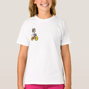 Fietsonderdeel Alpaca Helm Avontuur Kinderen T-shirt