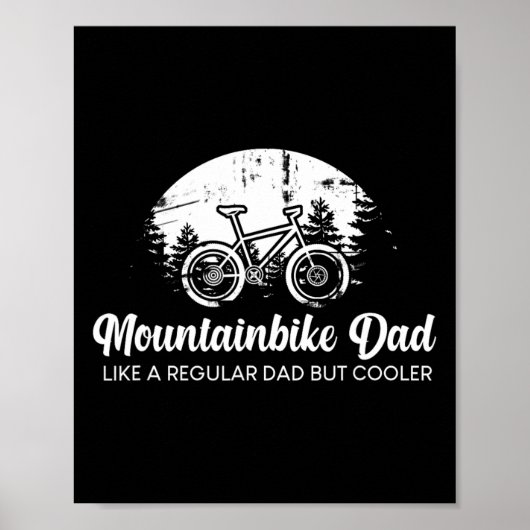 Fietsonderdeel Grappige fietser Mtb Mountainbike v Poster (Voorkant)