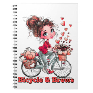 Fietsonderdelen & Brouwsels Lieve Koffiemeisje Spi Notitieboek