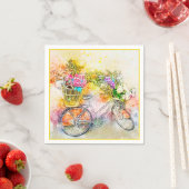Fietsonderdelen en bloemen servetten (Insitu)