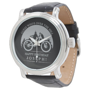Fietsonderdelen Fietser Gefeliciteerd Verjaardag P Horloge