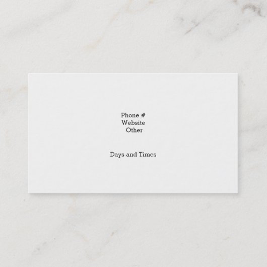 Fietsonderhoud Visitekaartje (Achterkant)