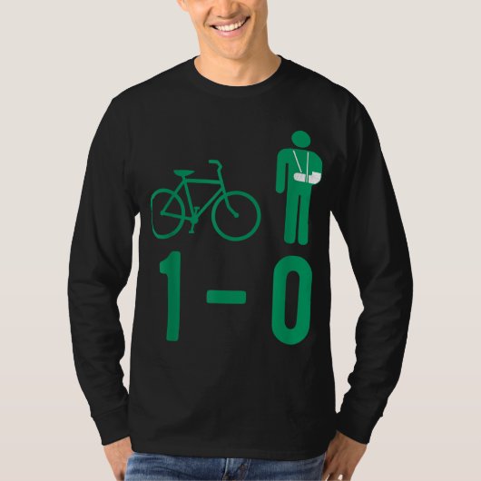 Fietsongeval gebroken bot 1-0 gipsbreuk GIF T-shirt (Voorkant)