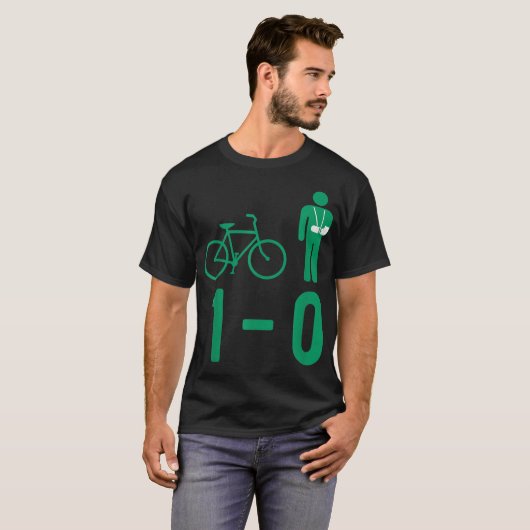 Fietsongeval gebroken bot 1-0 gipsbreuk GIF T-shirt (Voorkant volledig)