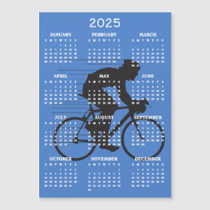 Fietsontwerp 2025 Kalender Magnetische Kaart