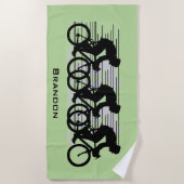 Fietsontwerp badhanddoek (Voorkant)