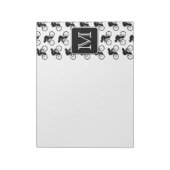 Fietsontwerp met aangepast monogram notitieblok (Linkerzijde)