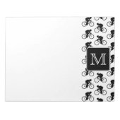 Fietsontwerp met aangepast monogram notitieblok (Voorkant)