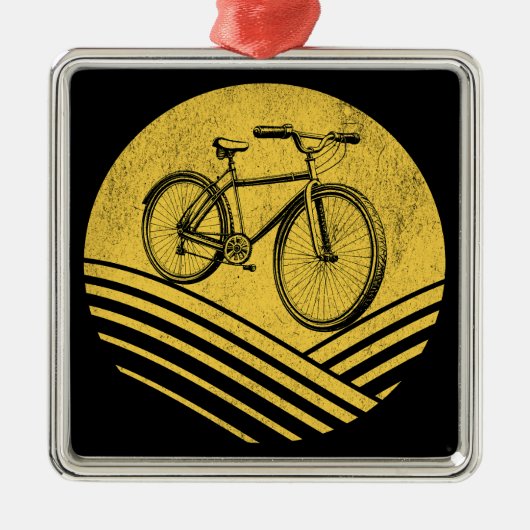Fietsontwerp Metalen Ornament (Voorkant)
