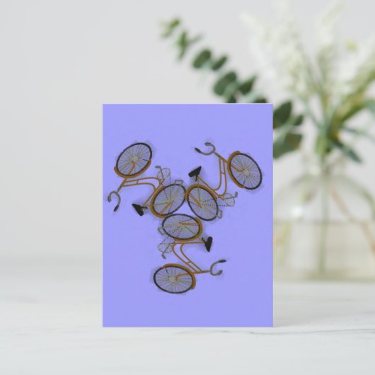  fietsontwerp van de 1950-bioscoop briefkaart (Staand voorkant)