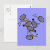 fietsontwerp van de 1950-bioscoop briefkaart (Voorkant / Achterkant)