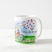 Fietsontwerp voor twee Valentijn-liefhebbers Koffiemok (Voorkant rechts)