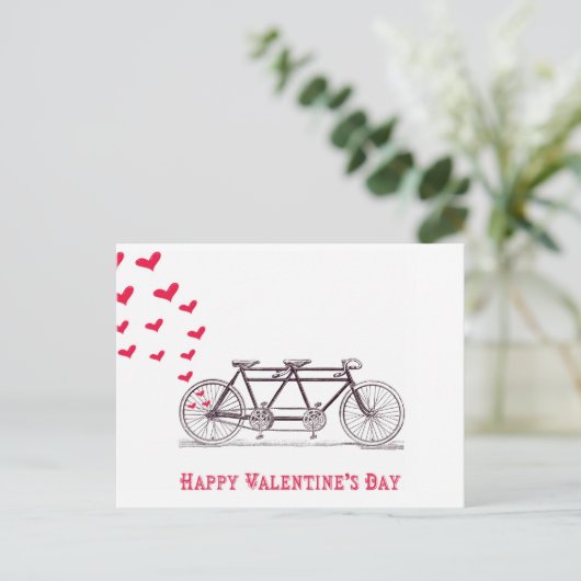 Fietsontwerp voor twee Valentijnsdagen Briefkaart (Staand voorkant)