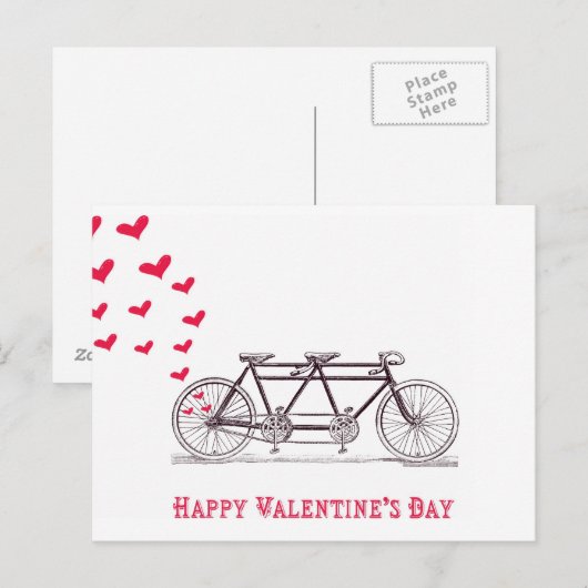 Fietsontwerp voor twee Valentijnsdagen Briefkaart (Voorkant / Achterkant)