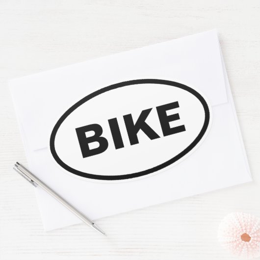 Fietsovale auto stickers (Envelop)