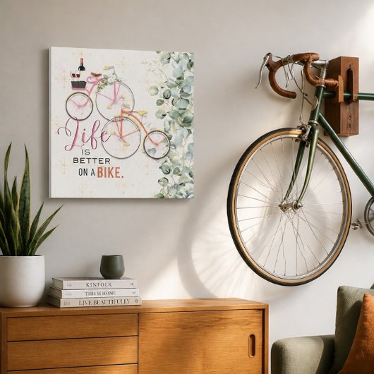 Fietsoverzicht canvas afdruk