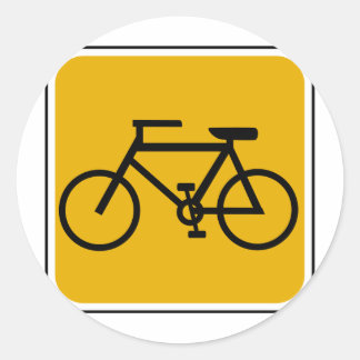 fietspad bord ronde sticker