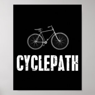 Fietspad Grappig Fietsen Berg Fietsen Wielrenners Poster