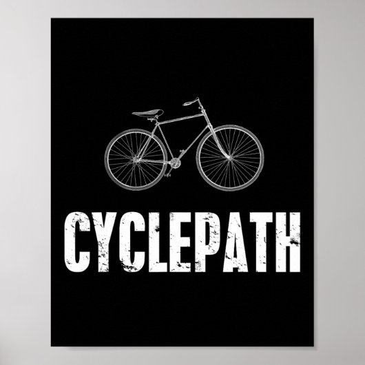 Fietspad Grappig Fietsen Berg Fietsen Wielrenners Poster (Voorkant)