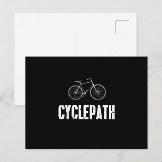 fietspad grappig fietsen op bergfietsen briefkaart (Voorkant / Achterkant)