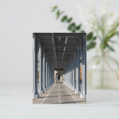Fietspad op de pont Bir-Hakeim - Parijs, Frankrijk Briefkaart (Staand voorkant)