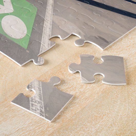 Fietspad op de pont Bir-Hakeim - Parijs, Frankrijk Legpuzzel (Zijkant)