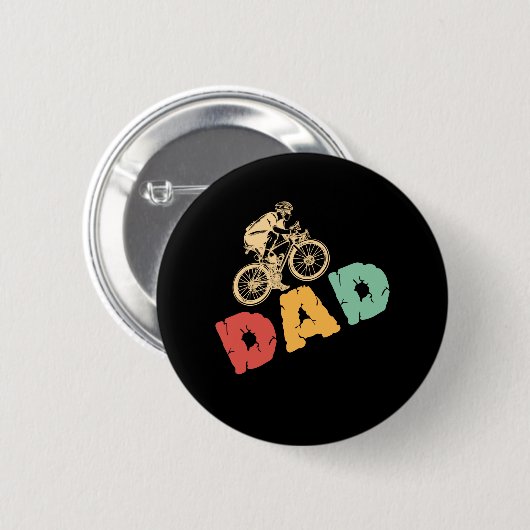  fietspad Vaderdag fietsen Ronde Button 5,7 Cm (Voorkant /achterkant)