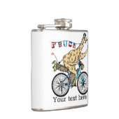 Fietspakkende giraffe heupfles (Rechts)