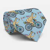 Fietspakkende giraffe stropdas (Opgerold)