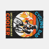 Fietspapa als een gewone maar coolere fiets fleece deken (Voorkant (Horizontaal))