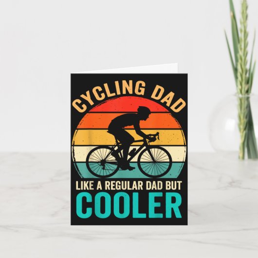 Fietspapa als een gewone maar coolere fiets kaart (Voorkant)