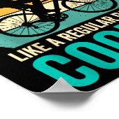 Fietspapa als een gewone maar coolere fiets poster (Hoek)