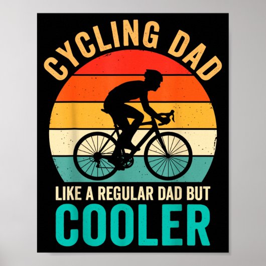Fietspapa als een gewone maar coolere fiets poster (Voorkant)