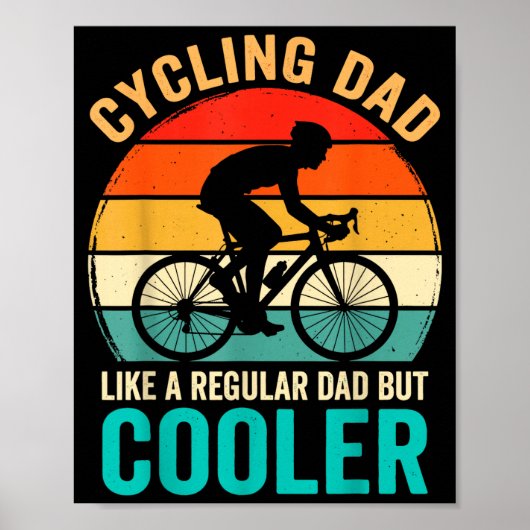 Fietspapa als een gewone maar coolere fiets poster (Voorkant)
