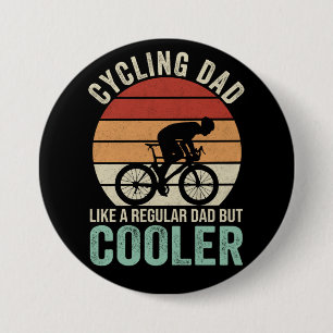 Fietspapa als een gewone papa maar cooler ronde button 7,6 cm