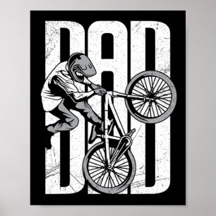 Fietspapa Mountainbiken BMX Fijne Vaderdag Poster