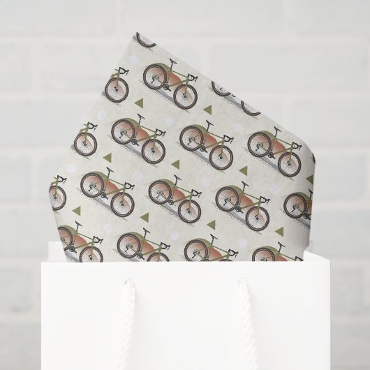 Fietspapier, fiets decoupage tissuepapier (Cadeauzakje)