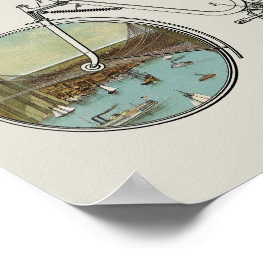  fietspatroon Art New York City Print (Hoek)