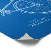Fietspatroon - Blauwdruk Poster (Hoek)
